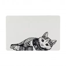 Коврик под миску Trixie «Zentangle» 44 см / 28 см (серый)