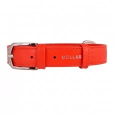 Ошейник Collar кожаный «Glamour» (Гламур) 21-29 см / 12 мм (красный)